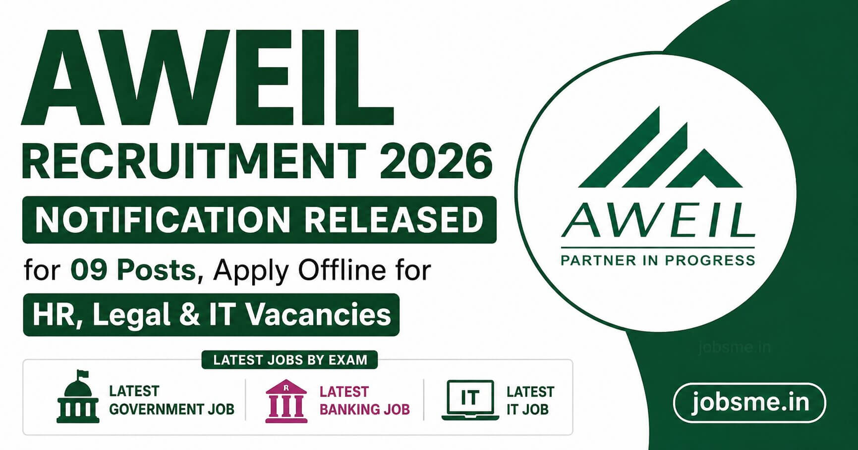 AWEIL Recruitment 2026 Notification Released for 09 Posts, Apply Offline for HR, Legal & IT Vacancies