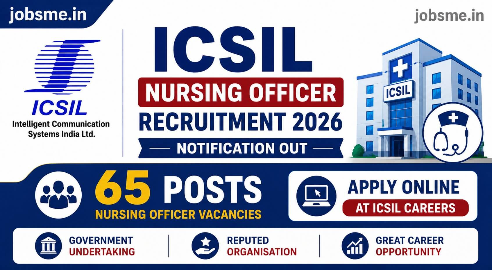 ICSIL Nursing Officer Recruitment 2026 Notification Released for 65 Posts, Apply Online