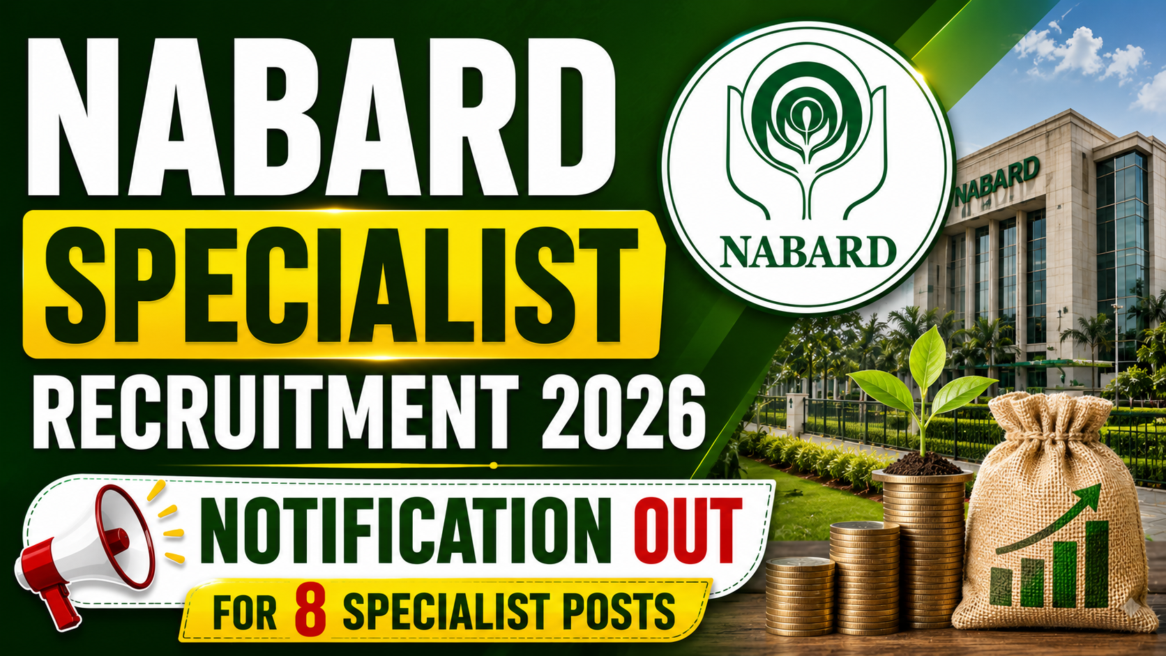 NABARD Specialist Recruitment 2026 Notification Out for 8 Specialist Posts