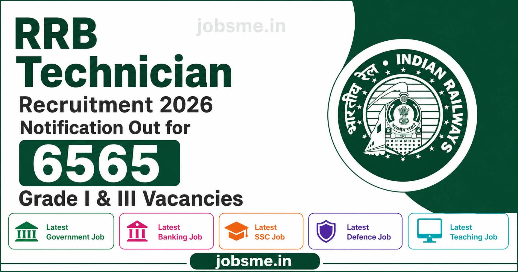 RRB Technician Recruitment 2026 Notification Out for 6565 Grade I & III Vacancies