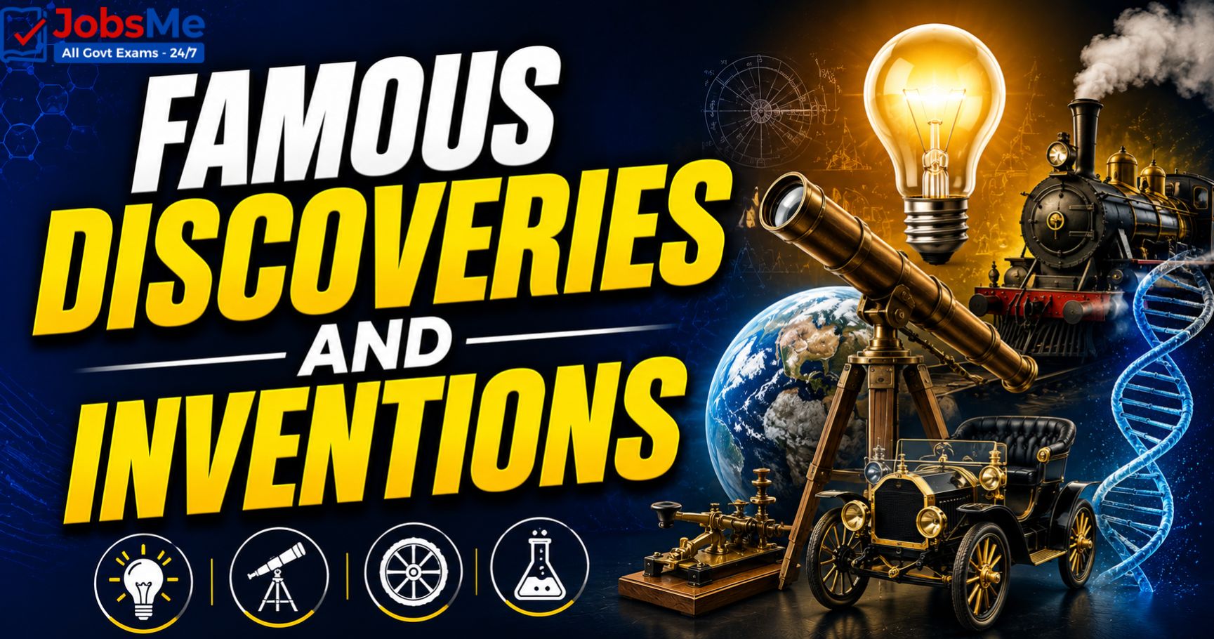 Important Discoveries and Inventions – Static GK & General Awareness for Competitive Exams with Memory Tricks