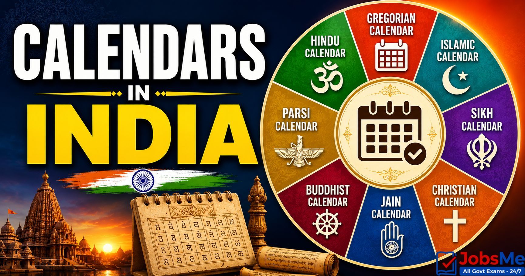 Calendars in India – Saka, Vikram, Hijri and Gregorian | Static GK for Competitive Exams with Memory Tricks