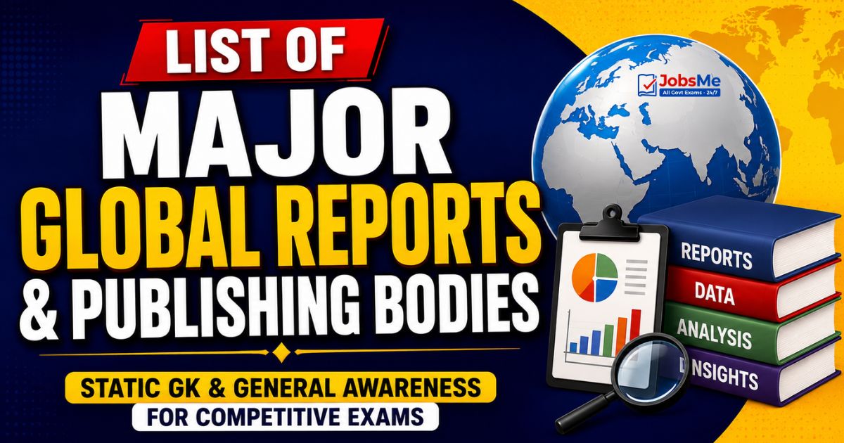 List of Major Global Reports and Publishing Bodies – Static GK & General Awareness for Competitive Exams with Memory Tricks