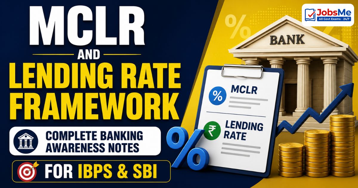 MCLR and Lending Rate Framework – Complete Banking Awareness Notes 2026 for IBPS and SBI