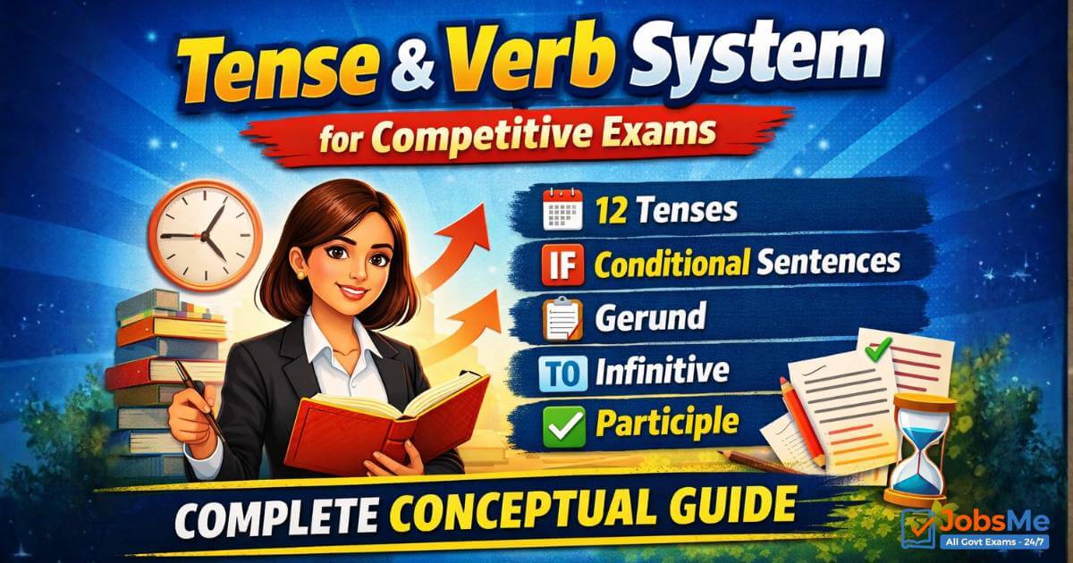 Tense & Verb System for Competitive Exams: Complete Guide on Tenses, Conditionals, Gerund, Infinitive & Participle