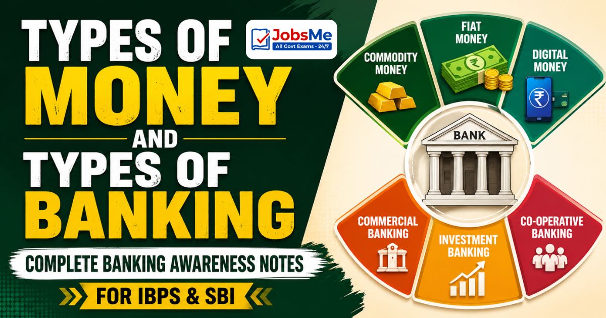 Types of Money and Types of Banking – Complete Banking Awareness Notes 2026 for IBPS and SBI
