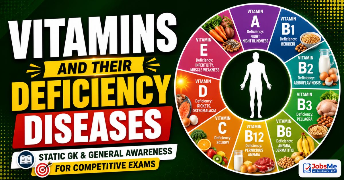 Vitamins and Their Deficiency Diseases – Static GK & General Awareness for Competitive Exams with Memory Tricks
