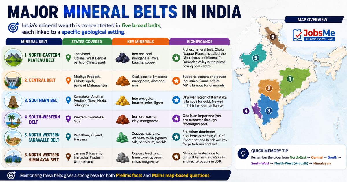 Major Mineral Belts in India